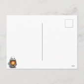 Schattigee Witte Geest Grappige Waterverf Happy Ha Feestdagenkaart (Achterkant)