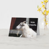 Schattigee Witte Geit Profiel Foto Sympathie Kaart (Gele Bloem)