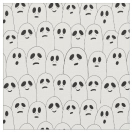 Schattigee witte halloween geesten patroon stof
