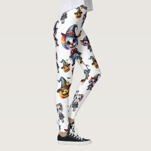 Schattigee witte Halloween Leggings (Rechts)