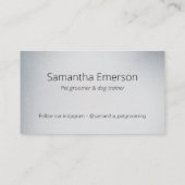 Schattigee witte hond in bad Huisdier verzorging p Visitekaartje (Achterkant)