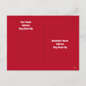 Schattigee witte hond met roze sjaal rode kerst feestdagenkaart (Achterkant)