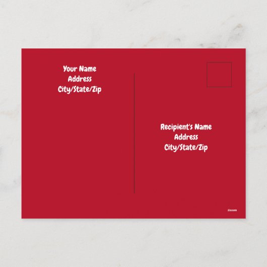 Schattigee witte hond met roze sjaal rode kerst feestdagenkaart (Achterkant)