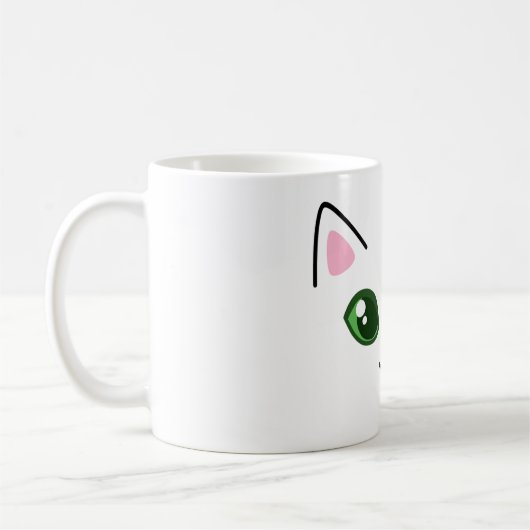 Schattigee Witte Kat Heterochromie Mok (Links)