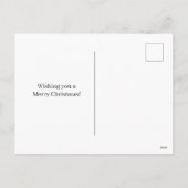 Schattigee Witte Kat in Sneeuwkerst Briefkaart (Achterkant)