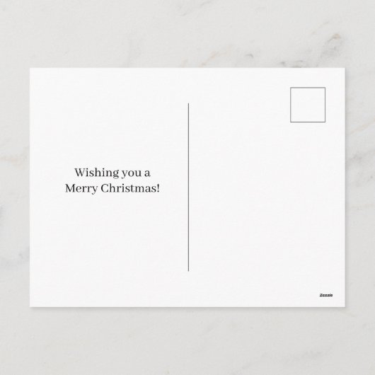 Schattigee Witte Kat in Sneeuwkerst Briefkaart (Achterkant)