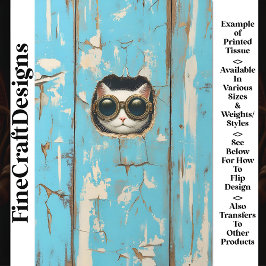 Schattigee Witte Kat Kitten Verbergen Peeking AQ4  Tissuepapier