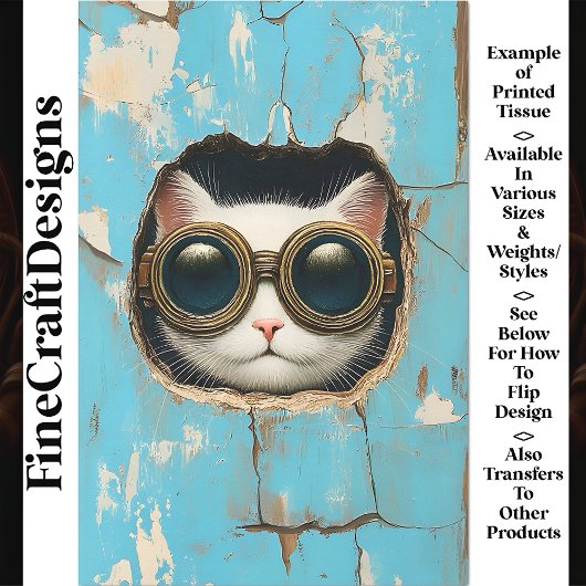 Schattigee Witte Kat Kitten Verbergen Peeking AQ5  Tissuepapier