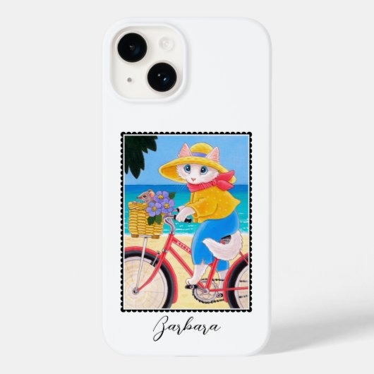 Schattigee Witte Kattenmuis Beste Vrienden Fietsna Case-Mate iPhone Case (Achterkant)