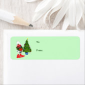 Schattigee Witte Kerst Eend Gift Labels (Insitu)