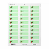 Schattigee Witte Kerst Eend Gift Labels (Full Sheet)
