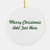 Schattigee witte kerst eend met een krans keramisch ornament (Achterkant)