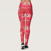 Schattigee witte kitten met hart leggings (Achterkant)