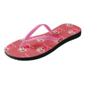 Schattigee witte kitten met hart teenslippers (Schuin)