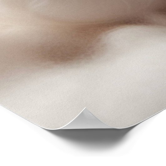 Schattigee witte kitten napping in garen poster (Hoek)