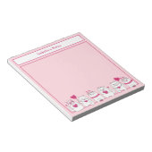 Schattigee Witte Kittens Kinder aangepaste naam Ro Notitieblok (Schuin)