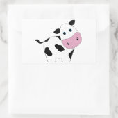 Schattigee witte Koe Rechthoekige Sticker (Tas)