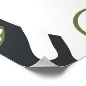 Schattigee witte konijnen, bloemenmotief in vintag poster (Hoek)