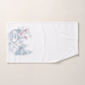 Schattigee witte konijnen in de wintervakantie bad handdoek (Handdoek)