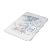 Schattigee witte konijnen in de wintervakantie badmat (Gekanteld)