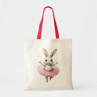 Schattigee witte konijnenballerina dansballet tote bag