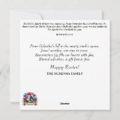 Schattigee witte konijnenbloemen glitter Waterverf Feestdagenkaart (Achterkant)