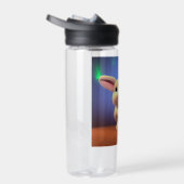 Schattigee witte konijntje 3D illustratie Waterfles (Rechts)