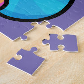 Schattigee witte kosmische ruimte kitty cat legpuzzel (Zijkant)