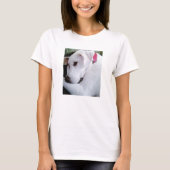 Schattigee Witte Lab Mix Hond T-shirt (Voorkant)