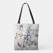 Schattigee witte luipaarden tote bag (Achterkant)