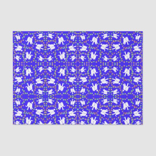 Schattigee witte olifant Chanoeka geschenkpapier Tissuepapier (Voorkant)