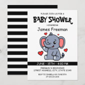 Schattigee witte olifant geslachtsneutraal Baby sh Kaart (Voorkant / Achterkant)