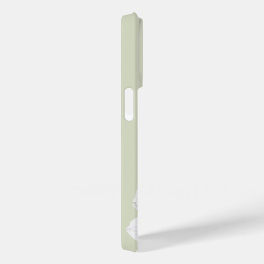 Schattigee witte orchideeën monogram Case-Mate iPhone case (Achterkant / Rechts)