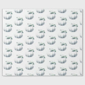 Schattigee witte pompoen cadeauverpakking cadeaupapier (Vlak)