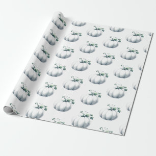 Schattigee witte pompoen cadeauverpakking cadeaupapier