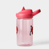 Schattigee Witte Pony met Rode Hart Kinder Waterfles (Links)