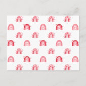 Schattigee Witte Pony's Kind Valentijn Classroom K Briefkaart (Achterkant)