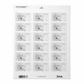 Schattigee Witte Puppy Kussen Gift Labels (Full Sheet)