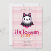 Schattigee witte roze zwarte spookschedels Hallowe Kaart (Voorkant)