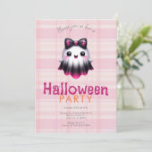 Schattigee witte roze zwarte spookschedels Hallowe Kaart (Staand voorkant)