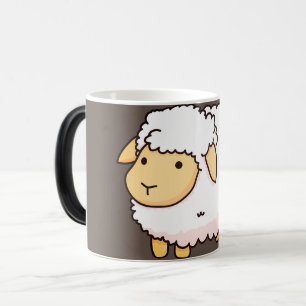 Schattigee witte schapen Dierenillustratie Magische Mok