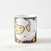 Schattigee witte schapen Dierenillustratie Magische Mok (Center)