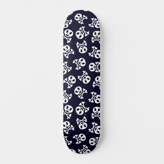 Schattigee witte schedel en kruisbeenderen patroon persoonlijk skateboard (Voorkant)