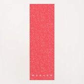 Schattigee witte spikkels monogram yogamat (Voorkant)