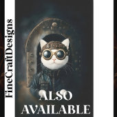 Schattigee Witte Steampunk Dieselpunk Cat AQ9 Deco Tissuepapier