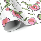 Schattigee witte venusvliegenval vast op je liefde cadeaupapier (Rol Hoek)