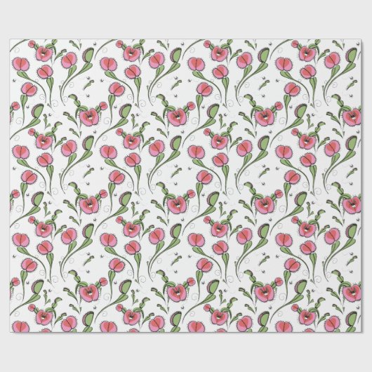 Schattigee witte venusvliegenval vast op je liefde cadeaupapier (Vlak)