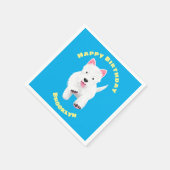 Schattigee Witte West Highland terrier cartoon Ver Servet (Hoek)