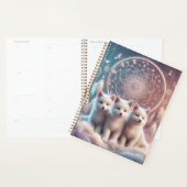 Schattigee Witte Wolf Pups en droomvanger Planner (Display)