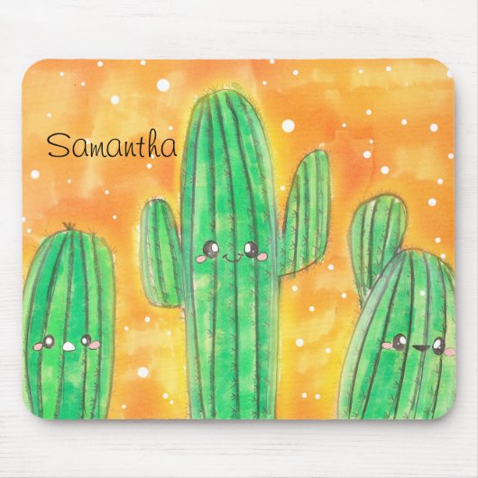 Schattigee woestijncactus muismat (Voorkant)